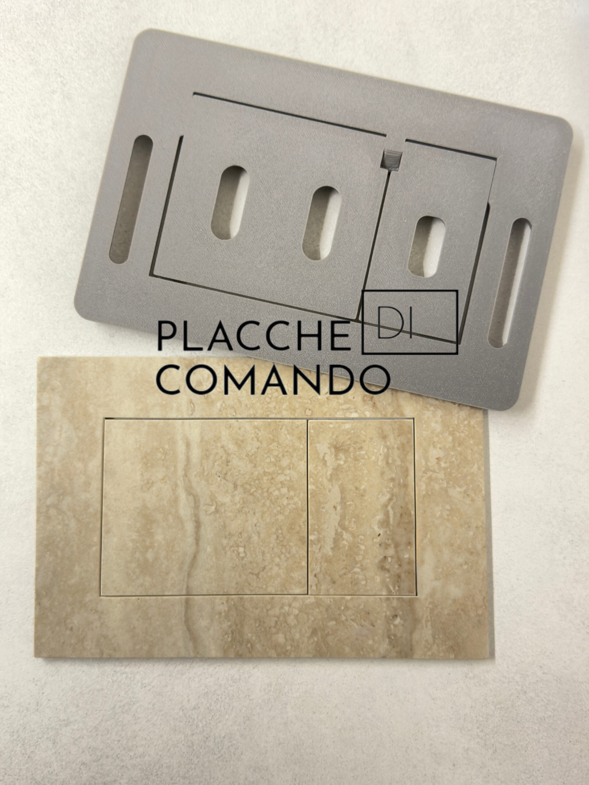 Placca di comando WC rivestibile, attuatore piastrellabile, compatibile con sistemi di scarico a doppio pulsante Geberit Sigma, 24x16 cm, tasto quadrato