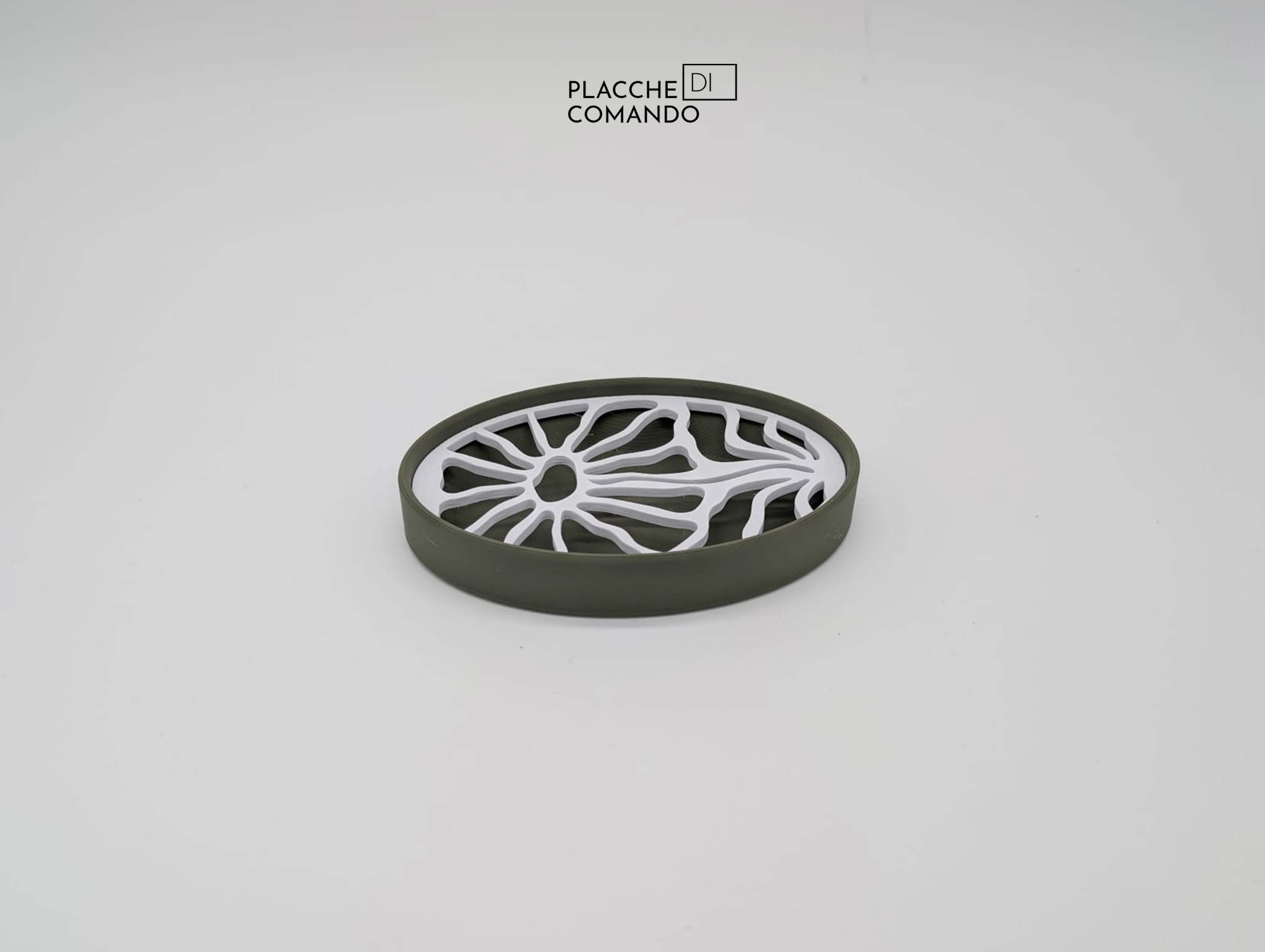 Porta sapone 3D design organico verde oliva