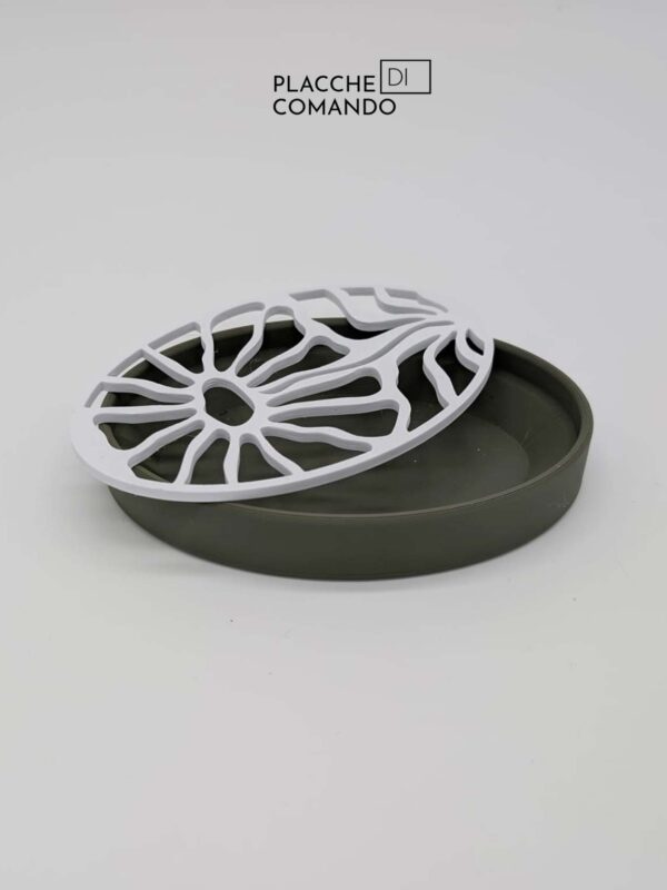 Porta sapone 3D design organico verde oliva