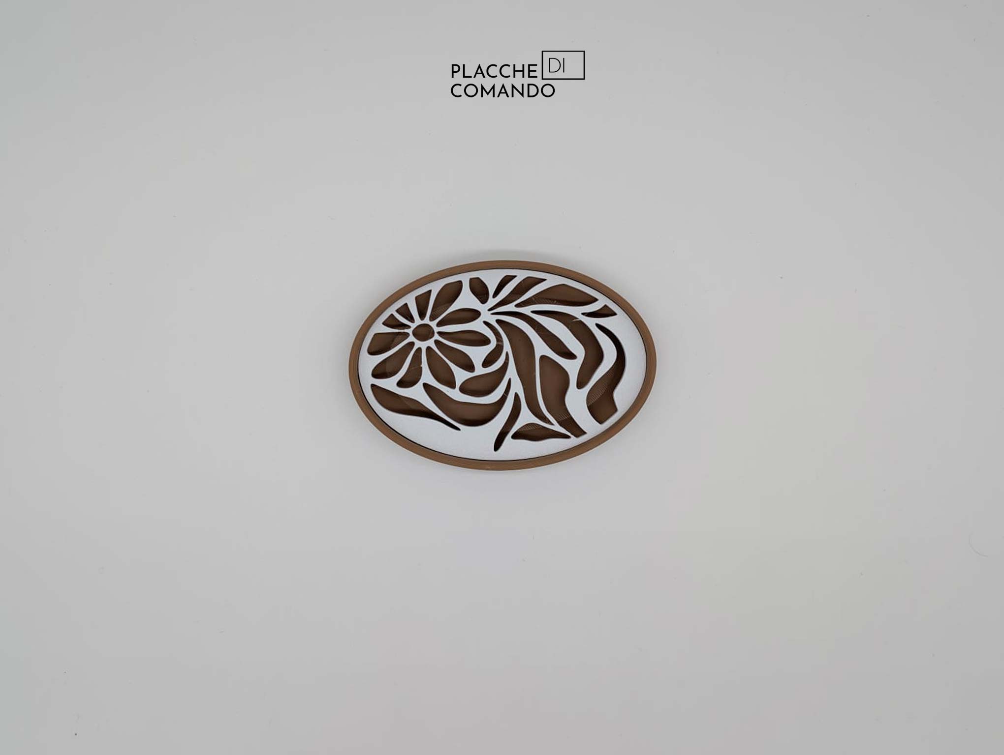 Porta sapone 3D color sabbia con griglia bianca floreale Porta sapone 3D color sabbia con griglia bianca floreale